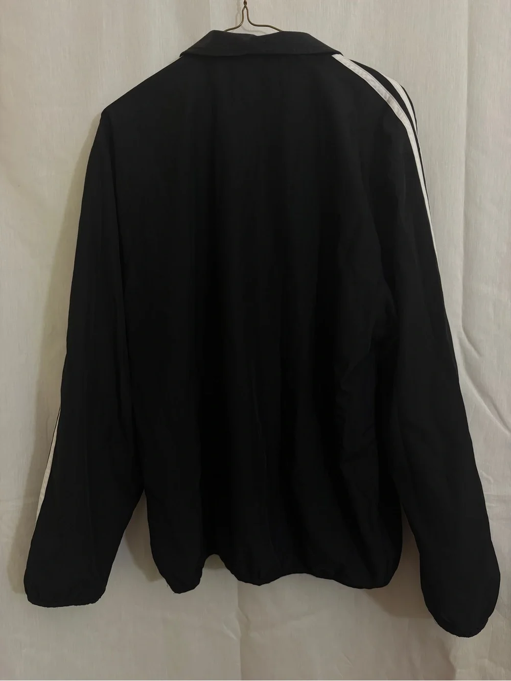 Adidas 3-Stripes Half-Zip Windbreaker Pullover Size M Black White